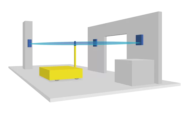 Illustration of laser guidance