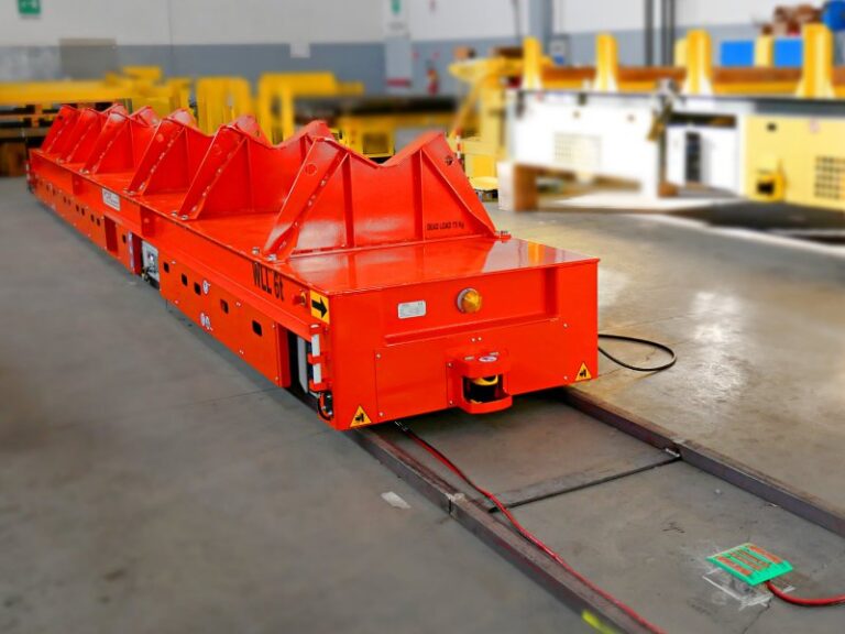 6 T - BATTERY DRIVEN AUTOMATIC TRANSFER CART FOR STEEL PIPES - SBA