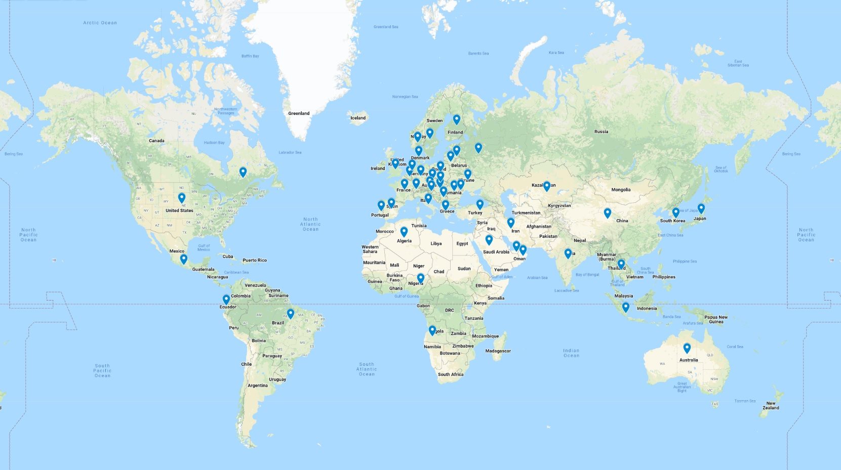Morello global presence worldwide map